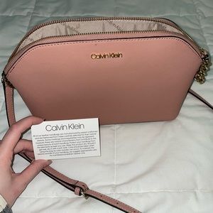 Calvin Klein pink crossbody purse